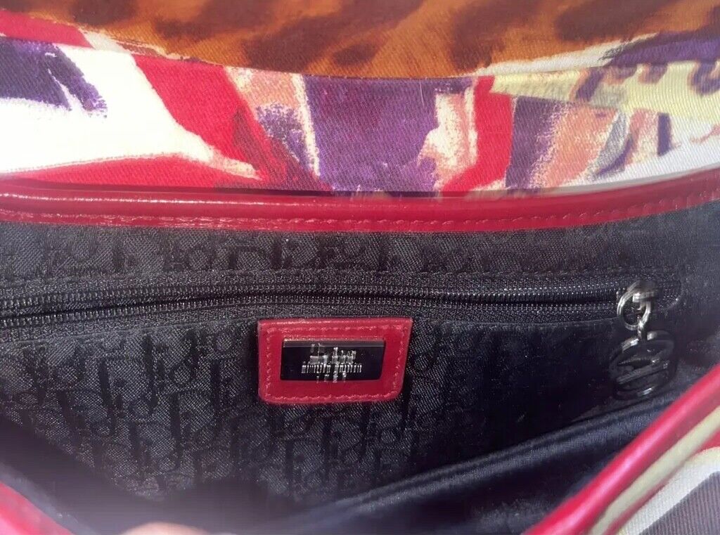 Authentic CHRISTIAN DIOR VICTIM EMBELLISHED SADDLE BAG Pre-owned