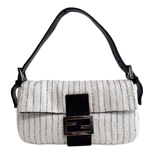 Authentic FENDI Baguette Beads Embroidery Shouleder Bag Pre-owned