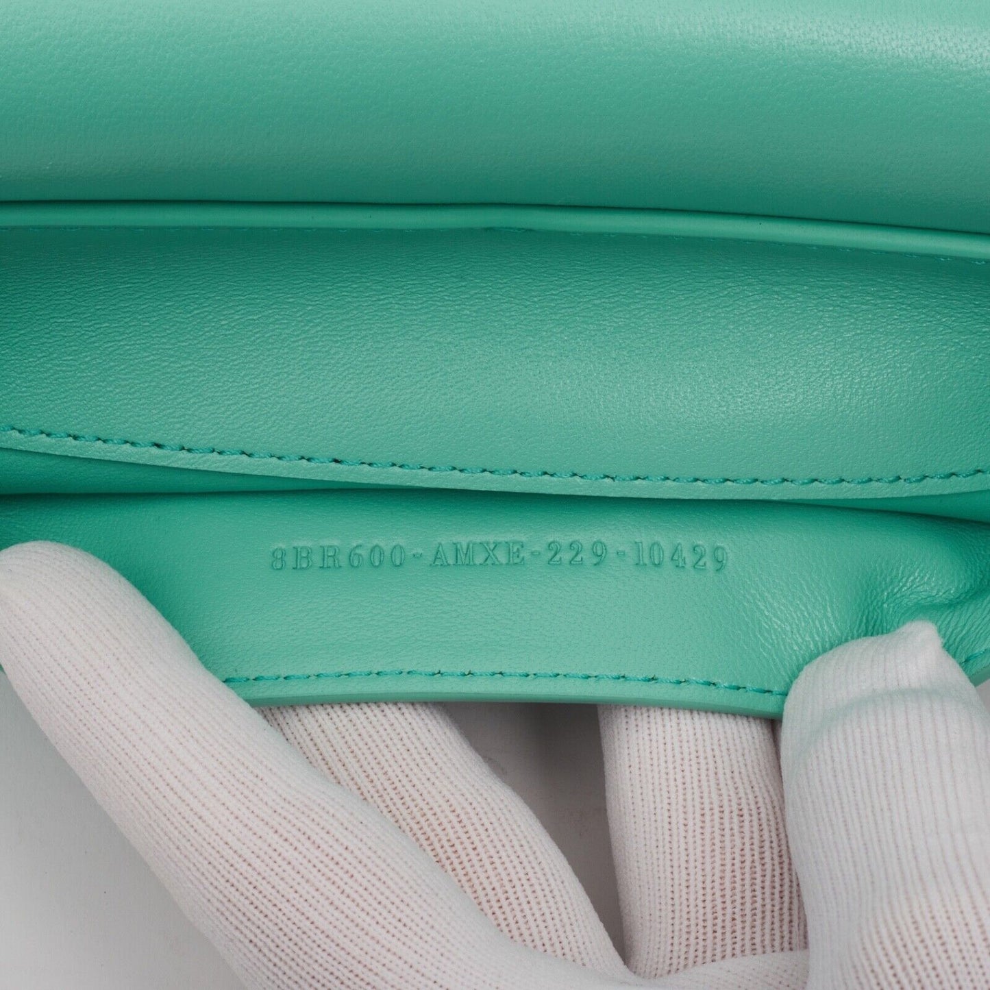 Authentic FENDI X TIFFANY & CO. LEATHER TIFFANY BLUE & SILVER BAGUETTE BAG MED Pre-owned
