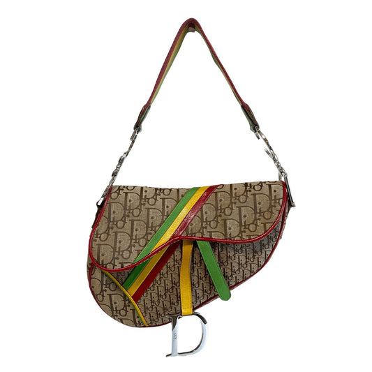 Authentic CHRISTIAN DIOR Rasta Trotter Saddle Bag Pre-owned