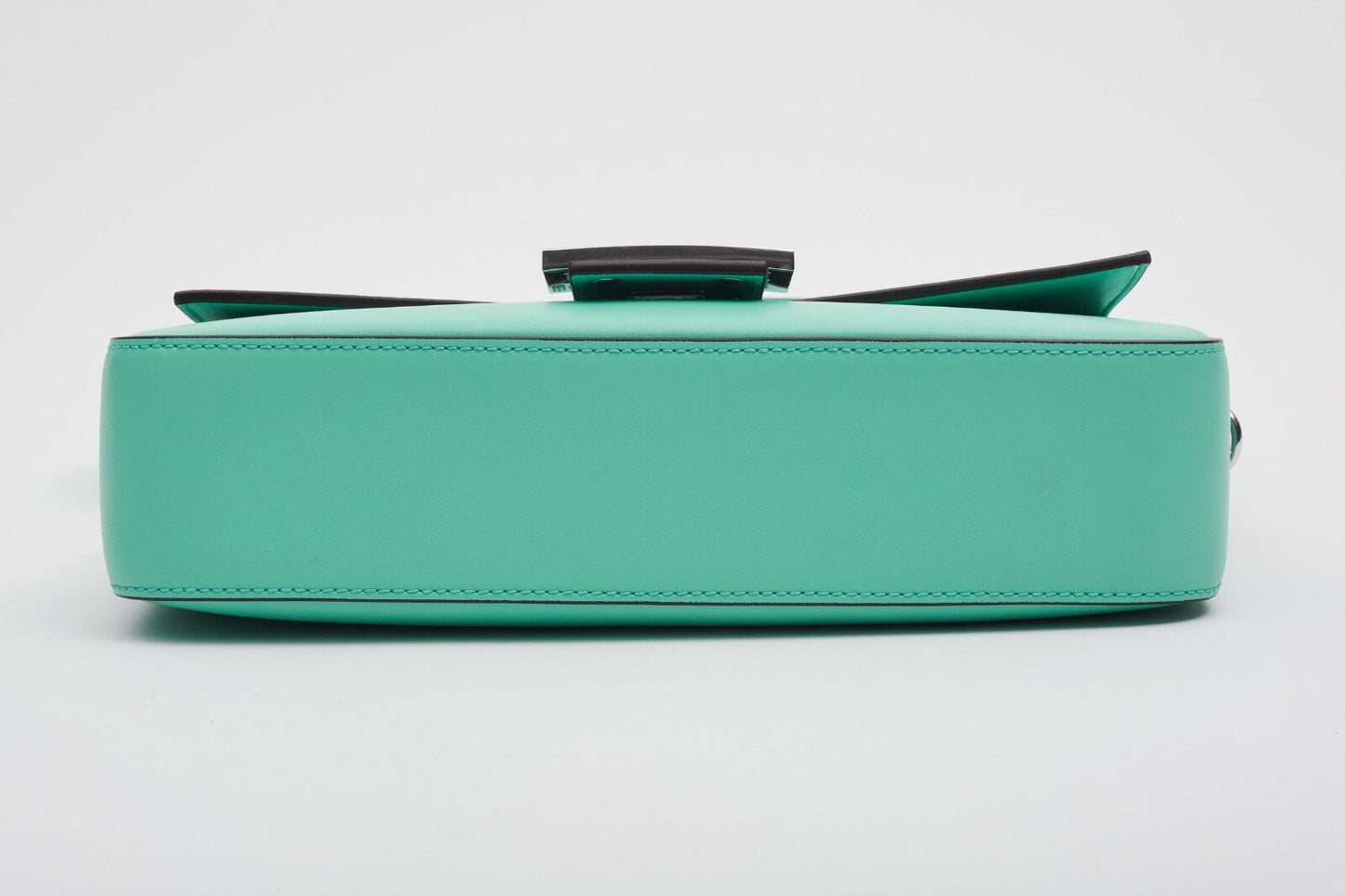Authentic FENDI X TIFFANY & CO. LEATHER TIFFANY BLUE & SILVER BAGUETTE BAG MED Pre-owned